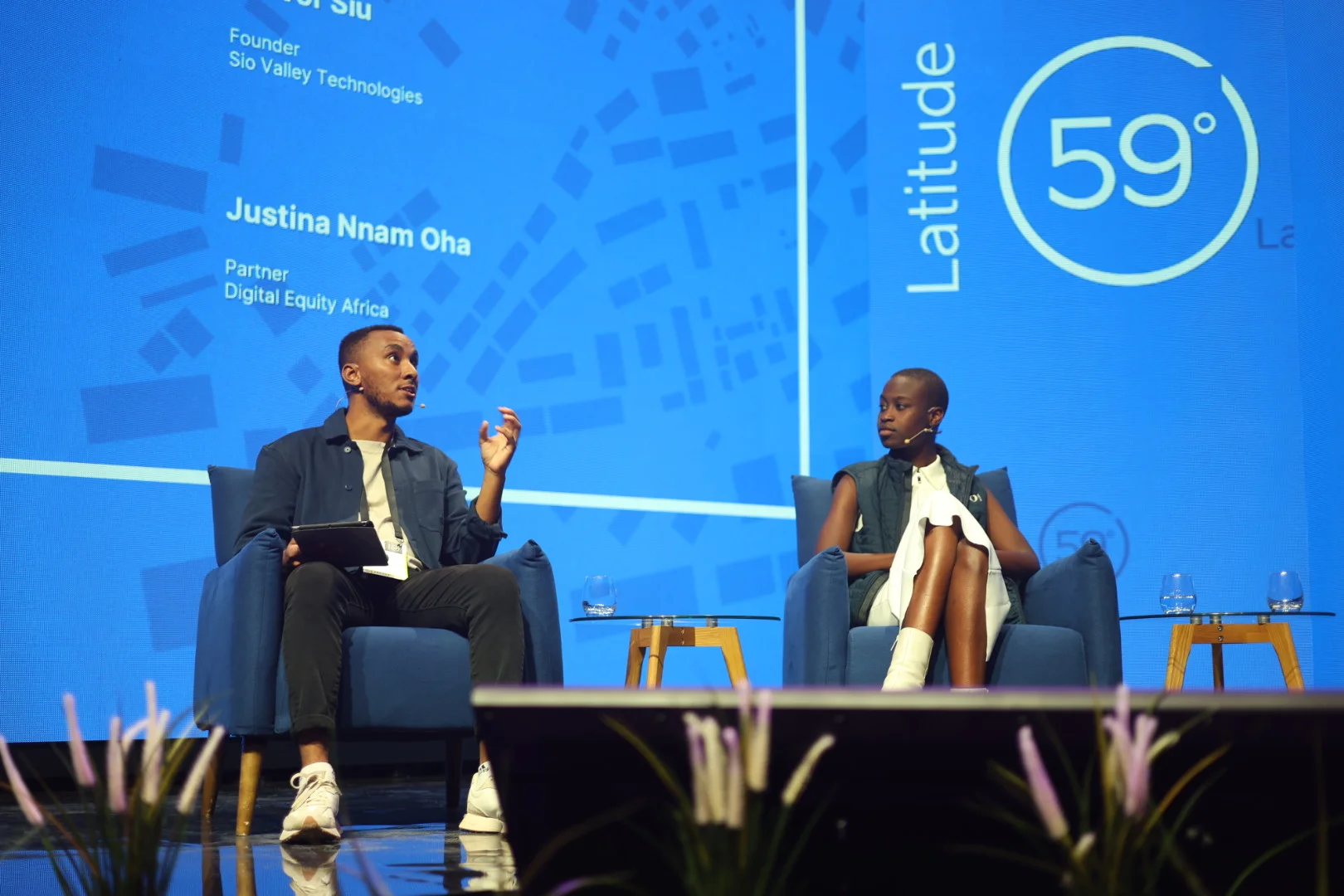 Panel discussion on stage at Latitude59 in Nairobi
